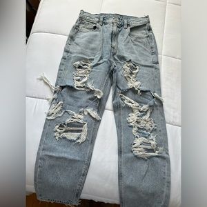 American Eagle Baggy Mom Jean / Distressed